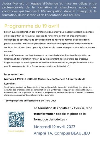 Programme et inscription